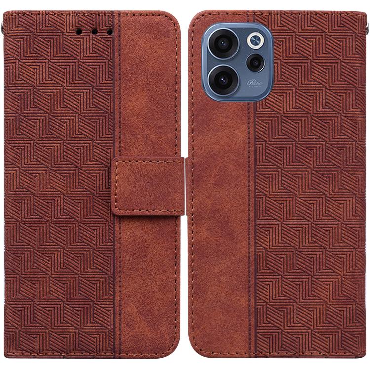 Custodia per telefono in pelle goffrata geometrica, For OPPO A6 / A6s / A6t / A6x 4G / 5G Global, For OPPO Reno15 Pro Max 5G / Reno15 Pro India, For OPPO Reno15 Pro 5G / Reno15 Pro Mini 5G, For OPPO Reno15 F 5G Global