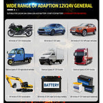ANHTCzyx 12V 8A / 24V 4A Caricabatterie per auto Caricabatteria per moto Tipo di riparazione batteria AGM, US Plug (Red), EU Plug (Red), UK Plug (Red), AU Plug (Red)