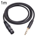 Cavo microfono 6,35 mm TRS maschio a XLR femmina 3 pin
