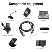 Cavo microfono 6,35 mm TRS maschio a XLR femmina 3 pin