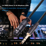 Cavo microfono 6,35 mm TRS maschio a XLR femmina 3 pin