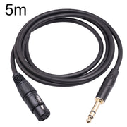 Cavo microfono 6,35 mm TRS maschio a XLR femmina 3 pin