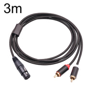 Cavo splitter audio XLR femmina a doppio RCA 1-3 metri