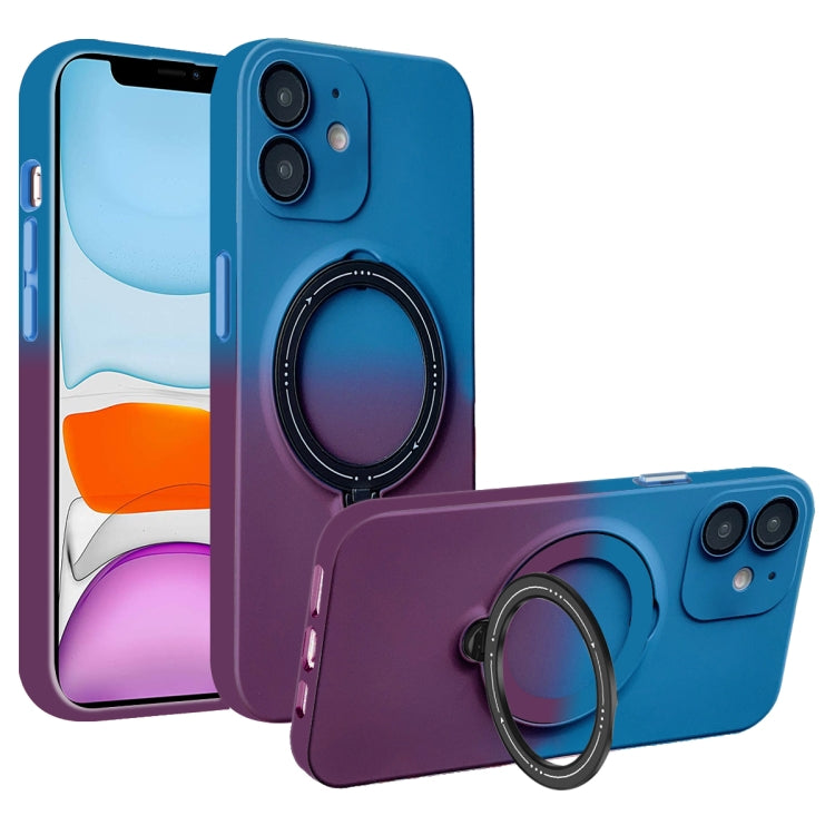 Custodia per telefono in TPU sfumato con supporto MagSafe, For iPhone 12 Pro Max, For iPhone 12 Pro, For iPhone 11 Pro Max, For iPhone 11