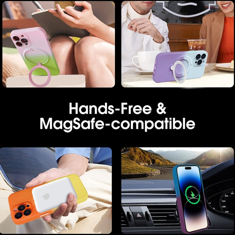 Custodia per telefono in TPU sfumato con supporto MagSafe, For iPhone 14 Plus, For iPhone 14, For iPhone 14 Pro, For iPhone 14 Pro Max