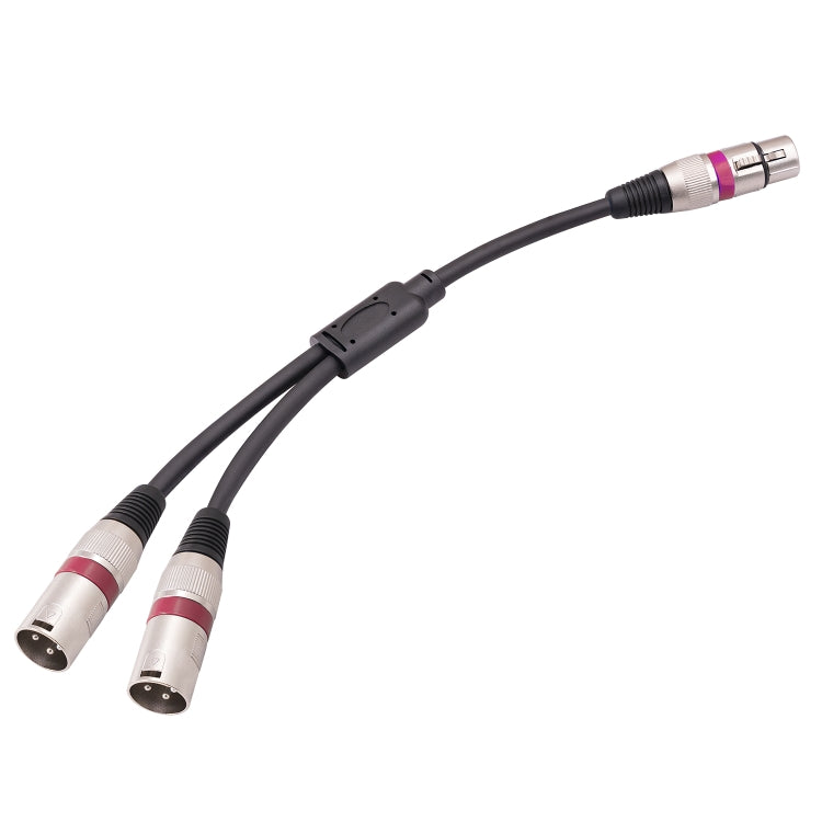 2055YMMF-05 Cavo audio XLR da 3 pin femmina a doppio maschio, lunghezza: 50 cm, XLR F to Dual M (Black+Red), XLR F to Dual M (Black+Blue), XLR F to Dual M (Black)