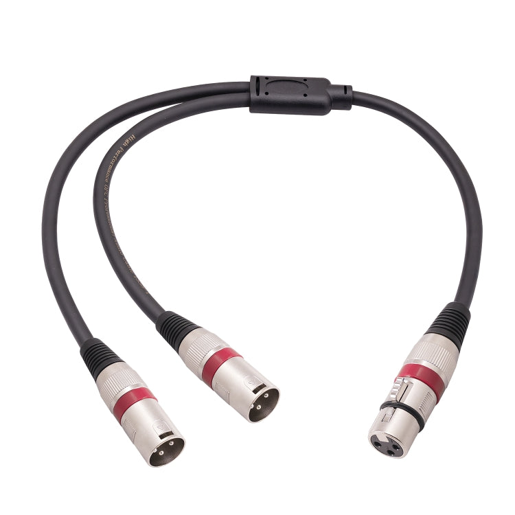 Cavo audio XLR 3 pin femmina a doppio maschio 50 cm