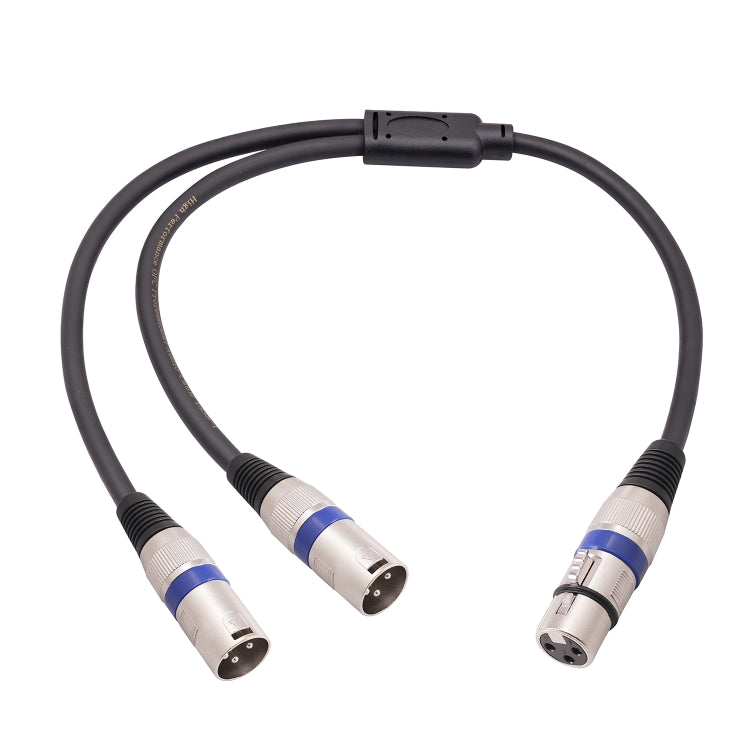 2055YMMF-05 Cavo audio XLR da 3 pin femmina a doppio maschio, lunghezza: 50 cm, XLR F to Dual M (Black+Red), XLR F to Dual M (Black+Blue), XLR F to Dual M (Black)