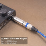 Adattatore 6,35 mm TRS maschio a XLR maschio 3 pin