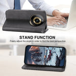 Custodia per telefono in pelle magnetica con struttura in vitello a griglia cubica, For Realme 11 Pro