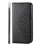 Custodia per telefono in pelle magnetica con struttura in vitello a griglia cubica, For Realme 12 Pro+, For Realme 11 4G, For Realme 11 5G, For Realme C53