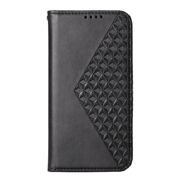 Custodia per telefono in pelle magnetica con struttura in vitello a griglia cubica, For Realme 13 Pro / 13 Pro+ Global, For Realme GT 6 Global, For Realme 12 5G, For Realme 12+