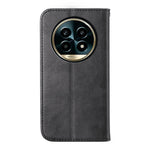Custodia per telefono in pelle magnetica con struttura in vitello a griglia cubica, For Realme 13 Pro / 13 Pro+ Global, For Realme GT 6 Global, For Realme 12 5G, For Realme 12+