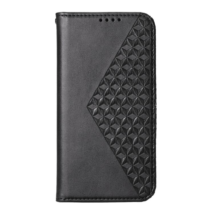 Custodia per telefono in pelle magnetica con struttura in vitello a griglia cubica, For Realme 14 Pro+, For Realme 14 Pro, For Realme C75 / Realme 14x, For Realme 13+