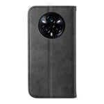 Custodia per telefono in pelle magnetica con struttura in vitello a griglia cubica, For Realme 14 Pro+, For Realme 14 Pro, For Realme C75 / Realme 14x, For Realme 13+