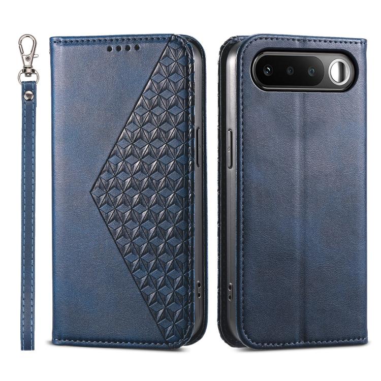 Custodia per telefono in pelle magnetica con struttura in vitello a griglia cubica, For Realme C100 4G, For Realme 16 5G, For Realme C85 5G / Realme 15x 5G, For Realme C85 Pro 4G