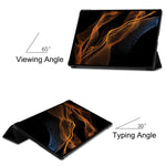 Custodia per tablet in pelle intelligente con supporto a 3 pieghe Custer Pure Color, For Samsung Galaxy Tab S10 Ultra / S9 Ultra