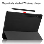 Custodia per tablet in pelle intelligente con supporto a 3 pieghe Custer Pure Color, For Samsung Galaxy Tab S10 Ultra / S9 Ultra