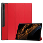 Custodia per tablet in pelle intelligente con supporto a 3 pieghe Custer Pure Color, For Samsung Galaxy Tab S10 Ultra / S9 Ultra