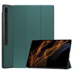 Custodia per tablet in pelle intelligente con supporto a 3 pieghe Custer Pure Color, For Samsung Galaxy Tab S10 Ultra / S9 Ultra