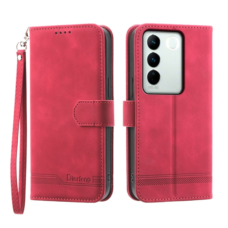 Custodia per cellulare in pelle Dierfeng Dream Line, For vivo V27