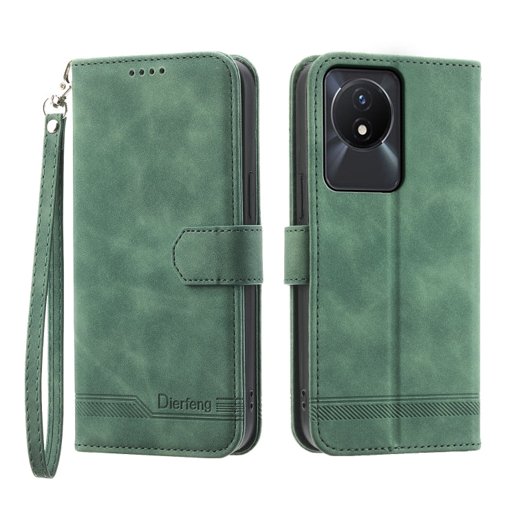 Custodia per cellulare in pelle Dierfeng Dream Line, For vivo Y36, For vivo Y78, For vivo Y02a, For vivo Y56