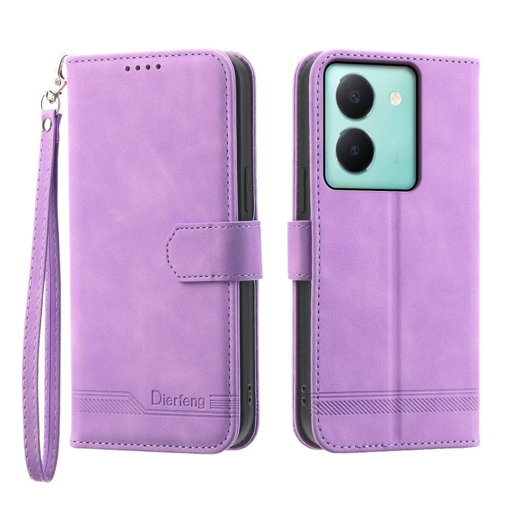 Custodia per cellulare in pelle Dierfeng Dream Line, For vivo Y36, For vivo Y78, For vivo Y02a, For vivo Y56