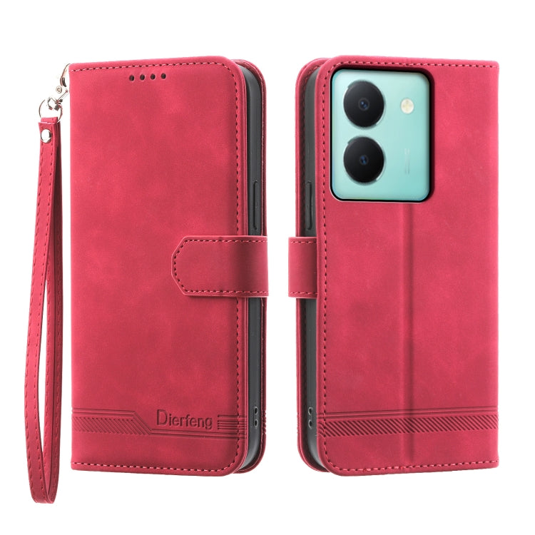 Custodia per cellulare in pelle Dierfeng Dream Line, For vivo Y36, For vivo Y78, For vivo Y02a, For vivo Y56