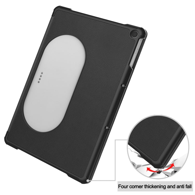 Custodia per tablet in pelle intelligente con supporto a 3 pieghe Custer Pure Color, For Google Pixel Tablet
