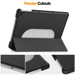 Custodia per tablet in pelle intelligente con supporto a 3 pieghe Custer Pure Color, For Google Pixel Tablet