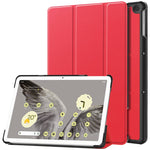 Custodia per tablet in pelle intelligente con supporto a 3 pieghe Custer Pure Color, For Google Pixel Tablet