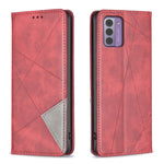 Custodia per telefono in pelle magnetica con trama a rombo, For Nokia G42, For Nokia C110, For Nokia G310, For Nokia C02