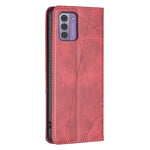 Custodia per telefono in pelle magnetica con trama a rombo, For Nokia G42, For Nokia C110, For Nokia G310, For Nokia C02