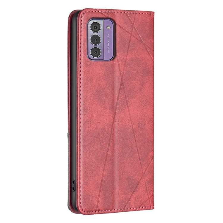 Custodia per telefono in pelle magnetica con trama a rombo, For Nokia G42, For Nokia C110, For Nokia G310, For Nokia C02