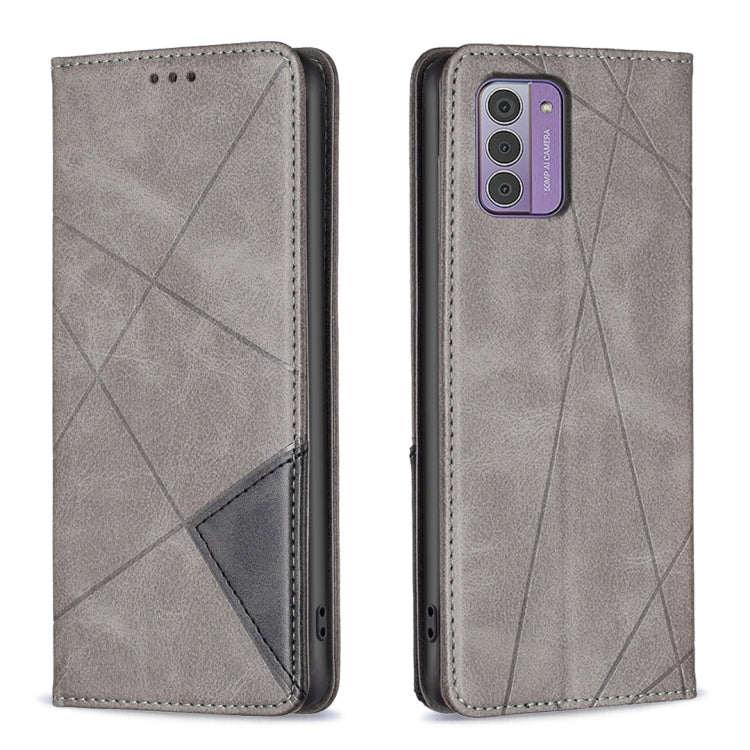 Custodia per telefono in pelle magnetica con trama a rombo, For Nokia G42, For Nokia C110, For Nokia G310, For Nokia C02