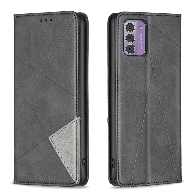 Custodia per telefono in pelle magnetica con trama a rombo, For Nokia G42, For Nokia C110, For Nokia G310, For Nokia C02