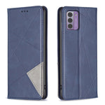 Custodia per telefono in pelle magnetica con trama a rombo, For Nokia G42, For Nokia C110, For Nokia G310, For Nokia C02