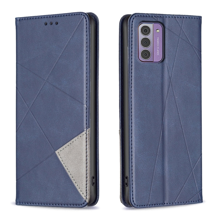 Custodia per telefono in pelle magnetica con trama a rombo, For Nokia G42, For Nokia C110, For Nokia G310, For Nokia C02