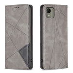Custodia per telefono in pelle magnetica con trama a rombo, For Nokia G42, For Nokia C110, For Nokia G310, For Nokia C02