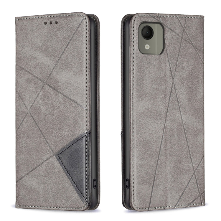 Custodia per telefono in pelle magnetica con trama a rombo, For Nokia G42, For Nokia C110, For Nokia G310, For Nokia C02