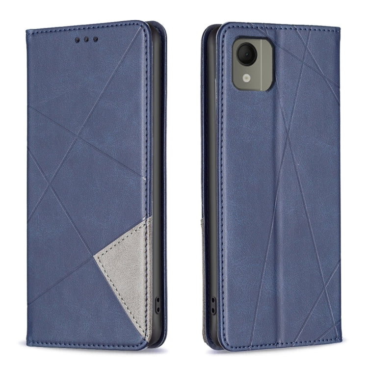 Custodia per telefono in pelle magnetica con trama a rombo, For Nokia G42, For Nokia C110, For Nokia G310, For Nokia C02