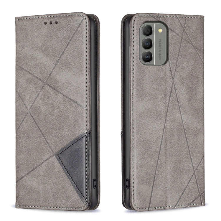 Custodia per telefono in pelle magnetica con trama a rombo, For Nokia G42, For Nokia C110, For Nokia G310, For Nokia C02