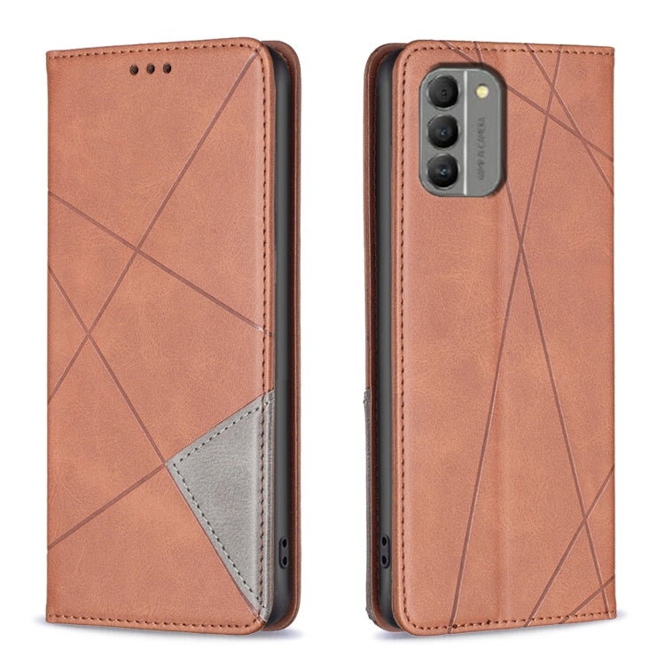 Custodia per telefono in pelle magnetica con trama a rombo, For Nokia G42, For Nokia C110, For Nokia G310, For Nokia C02