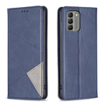 Custodia per telefono in pelle magnetica con trama a rombo, For Nokia G42, For Nokia C110, For Nokia G310, For Nokia C02