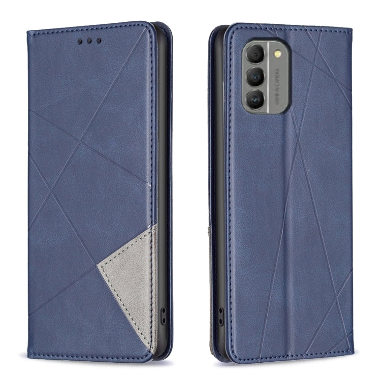 Custodia per telefono in pelle magnetica con trama a rombo, For Nokia G42, For Nokia C110, For Nokia G310, For Nokia C02