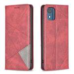 Custodia per telefono in pelle magnetica con trama a rombo, For Nokia G42, For Nokia C110, For Nokia G310, For Nokia C02