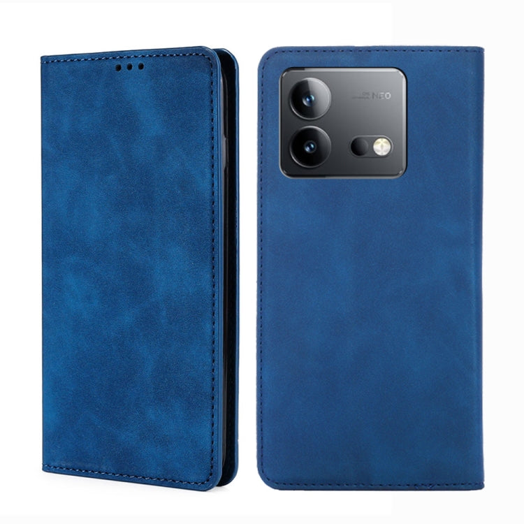 Custodia per telefono in pelle magnetica Skin Feel, For vivo Y100 5G IDN, For vivo Y35+ 5G, For vivo S17 5G / S17 Pro 5G, For vivo iQOO Neo 8 5G / 8 Pro 5G