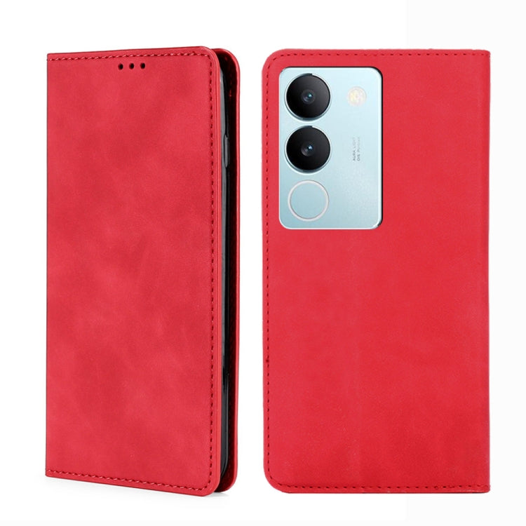 Custodia per telefono in pelle magnetica Skin Feel, For vivo Y100 5G IDN, For vivo Y35+ 5G, For vivo S17 5G / S17 Pro 5G, For vivo iQOO Neo 8 5G / 8 Pro 5G