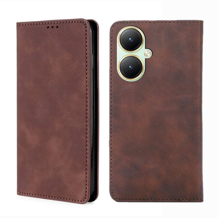 Custodia per telefono in pelle magnetica Skin Feel, For vivo Y100 5G IDN, For vivo Y35+ 5G, For vivo S17 5G / S17 Pro 5G, For vivo iQOO Neo 8 5G / 8 Pro 5G