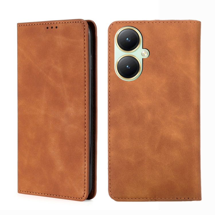 Custodia per telefono in pelle magnetica Skin Feel, For vivo Y100 5G IDN, For vivo Y35+ 5G, For vivo S17 5G / S17 Pro 5G, For vivo iQOO Neo 8 5G / 8 Pro 5G